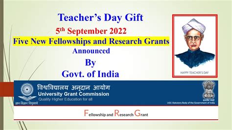 Five New Fellowships And Research Grant Announced On The Teacher S Day