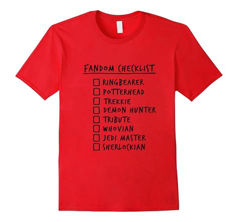 Funny Fandom Checklist T-shirt Geek Nerd Meme Quote Gift-PL – Polozatee