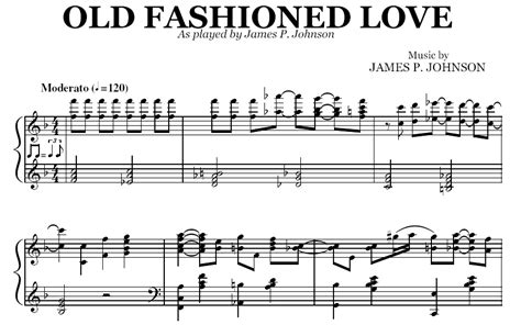 Old Fashioned Love James P Johnson Sheet Music Pdf Transcription