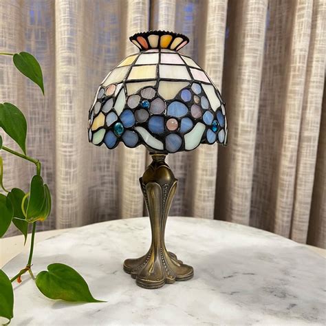 Vintage Partylite Tealight Lamp Stained Glass Tiffany Etsy