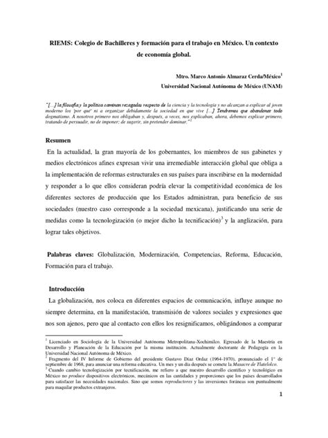 PDF RIEMS Colegio de Bachilleres y Formación Para El Trabajo en