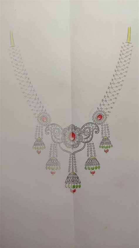 Diamond necklace | Jewelry design drawing, Jewellery design sketches ...