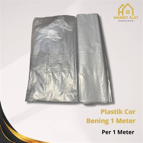 Jual Per Meter Plastik Cor Bening Lebar Meter X Tebal Micron Lapis