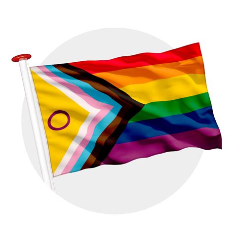 Intersekse Progress Pride Vlaggen Vlag Van Diversiteit