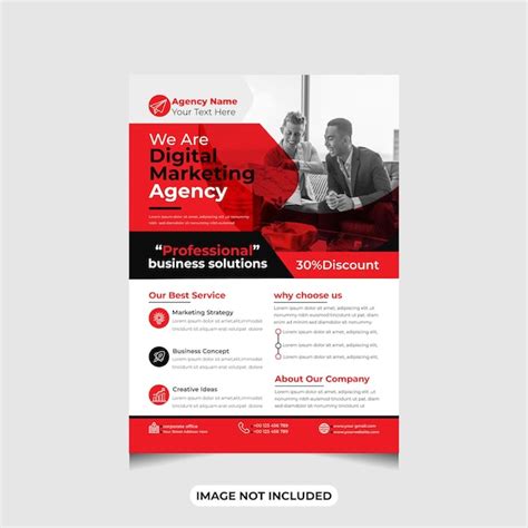 Premium Vector Creative Modern Digital Marketing Agency Flyer Or