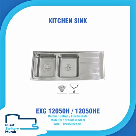 Jual Eixo Kitchen Sink Bak Cuci Piring Stainless Steel Exg H