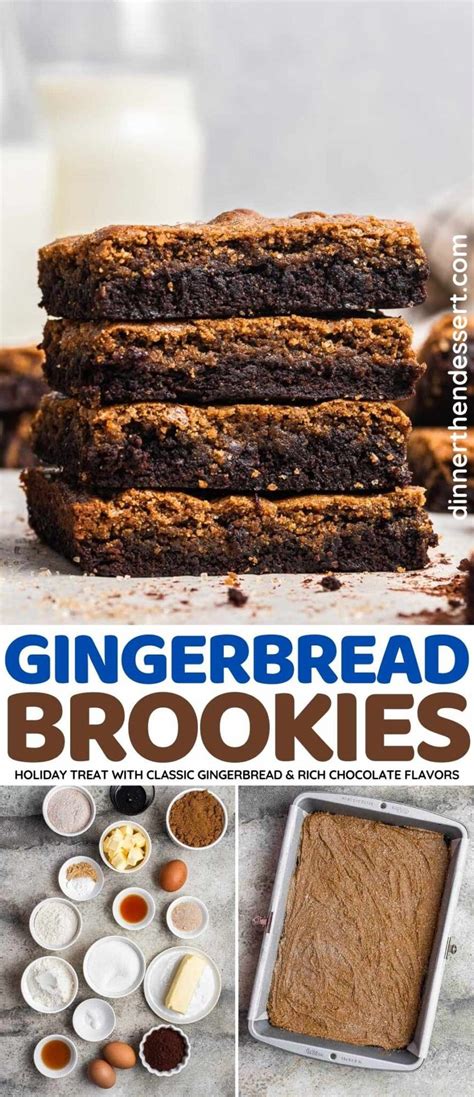 Gingerbread Brookies Recipe Dinner Then Dessert