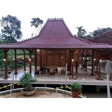 Jual Rumah Joglo M X M Bahan Kayu Jati Shopee Indonesia