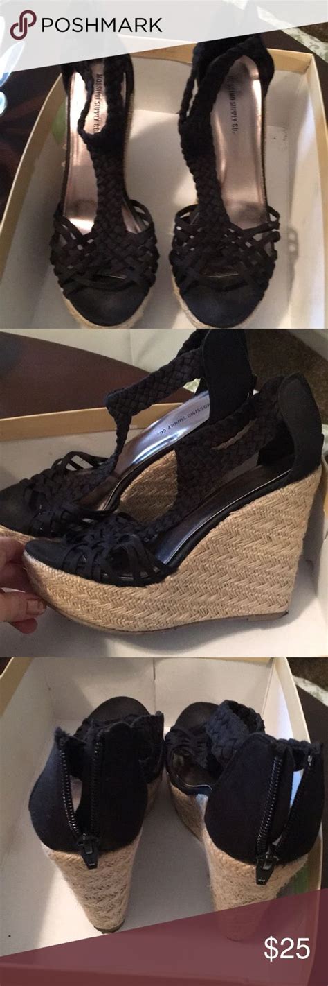 Black Wedges Size 65 Mossimo Supply Co