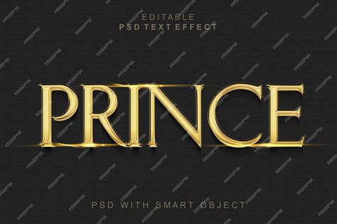 Premium Psd Prince Luxury Lance 3d Text Effect In With Dark Background