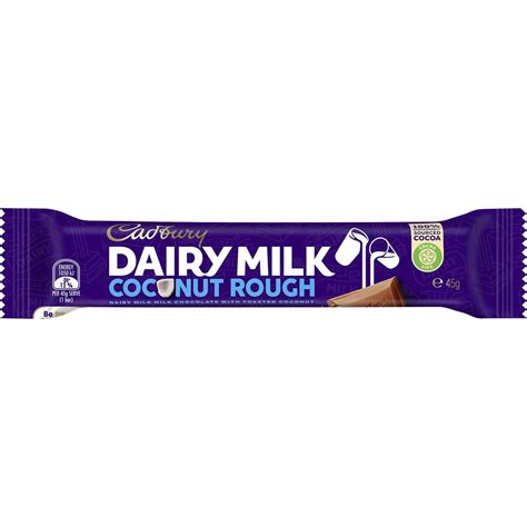 Cadbury Dairy Milk Coconut Rough Bar 45g Woolworths