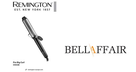 Remington Pro Big Curl Tong CI5538 38mm BellAffair