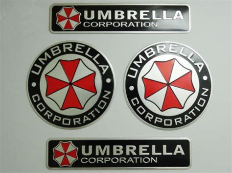 Pcs Resident Evil Umbrella Corporation Car Emblem Badge Decals