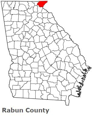 Rabun County on the map of Georgia 2024. Cities, roads, borders and directions in Rabun County ...