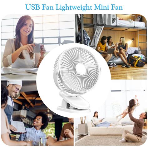 Portable Hand Clip Fan Strong Wind Usb Charging Cool Fans Degrees