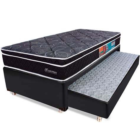 Cama Box Solteiro Colch O Molas Ensacadas Pillow Bicama Auxiliar