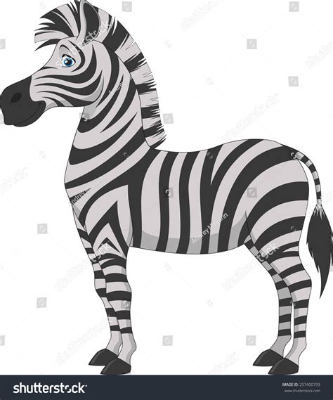 Happy Zebra Cartoon Stock Vector 257400793 Shutterstock