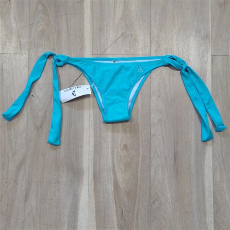 Super Low Rise Bikini Bottoms With A Cute Gem Emblem Depop