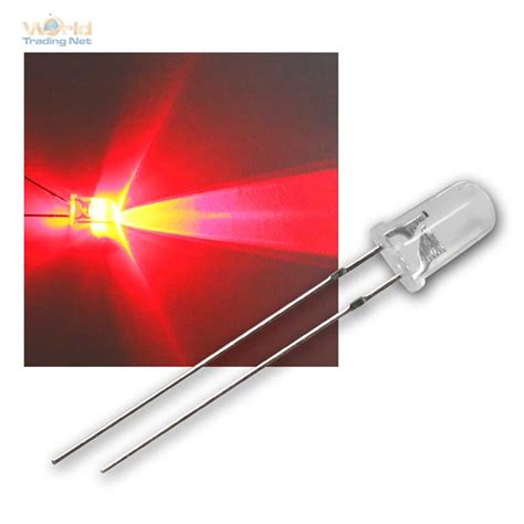 12 V LEDs 5mm wasser-klar, Leuchtdioden anschlussfertig an 12 Volt, LED ...