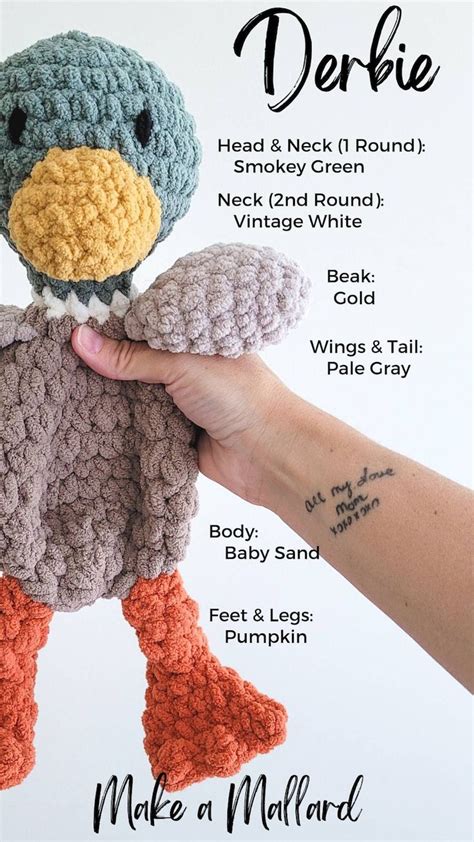 Pattern Derbie The Duck Snuggler Pattern Crochet Duck Etsy Canada