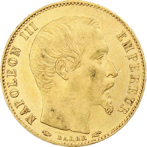 France Napoleon Iii Francs Paris Tranche Lisse Gold