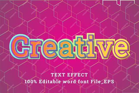 Premium Vector Creative Text Effect