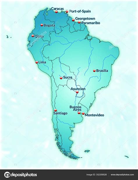 Continente Sudamericano Mundo Como Mapa Insular Toda Información