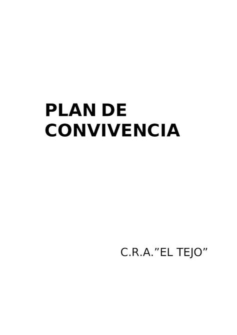 Pdf Plan De Convivencia Gva Es La Comisi N De Convivencia Ser