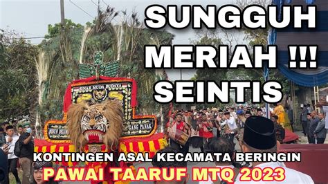 Pawai Mtq Deli Serdang Di Seintis Kontingen Asal Beringin Pakai