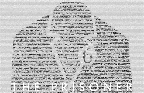 The Prisoner (original UK Series), TV, Number 6, Typographic Portraits ...