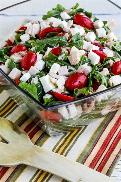 Arugula Chicken Salad With Mozzarella And Tomatoes Kalyns Kitchen