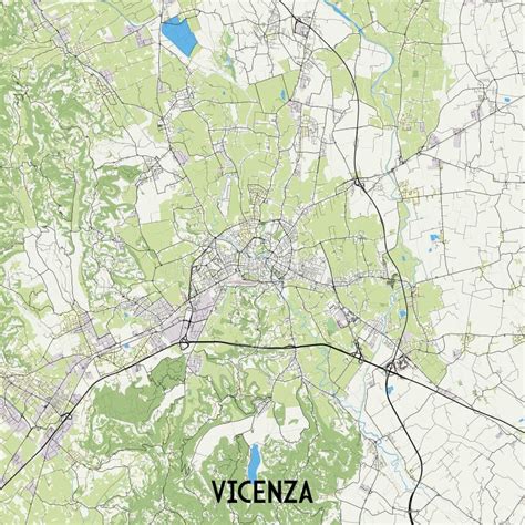Vicenza Italy Map Stock Vector Illustration Of Cityscape 317486743