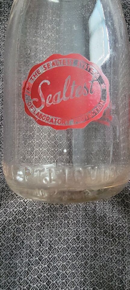 Sealtest Half Pint Glass Bottle With Paper Cap Ebay