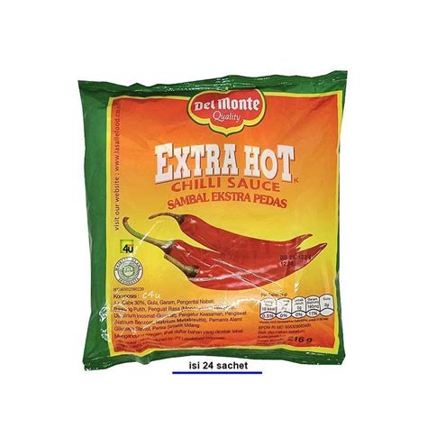 Promo Del Monte EXTRA HOT CHILLI Sauce SACHET Isi Pcs Diskon Di Seller Cemilan U