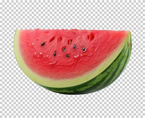 Fruta Fatia De Melancia Isolada Em Fundo Transparente PSD Premium