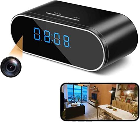 WOONZER Hidden Camera,Spy Camera HD 1080P WiFi Alarm Clock Camera with ...