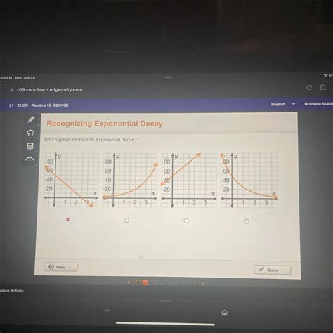 Which Graph Represents Exponential Decay