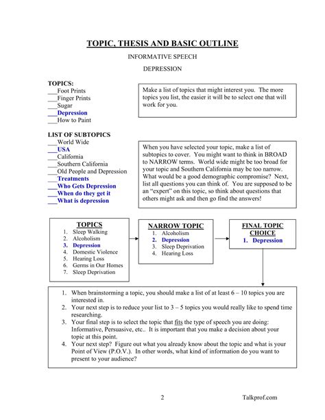 Free Printable Informative Speech Outline Templates [pdf Word] Example