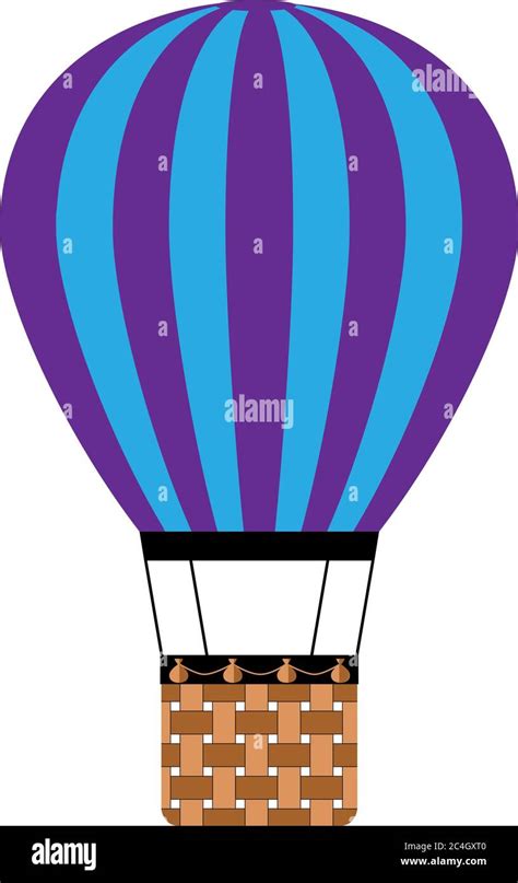 Colorful Hot Air Balloon Isolated On White Background Flying Balloon