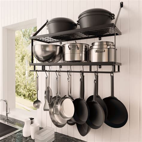 Kes Inch Kitchen Pot Rack Mounted Hanging Rack For Kitchen Storage