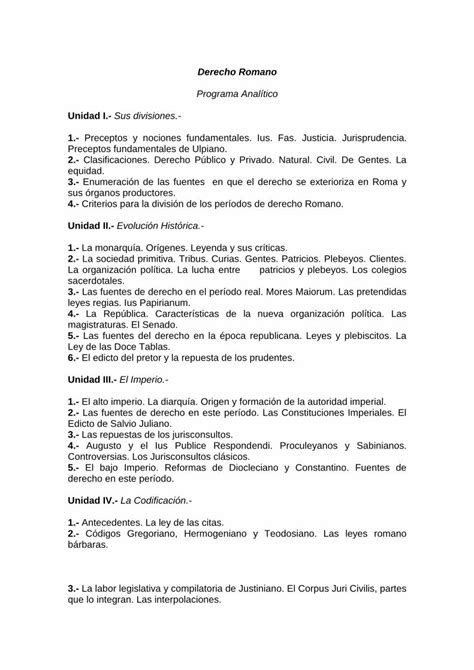 Pdf Derecho Romano Pdf Fileprincipios Del Mismo Efectos