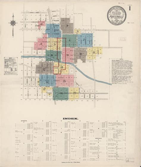 Sanborn Fire Insurance Map From Porterville Tulare County California