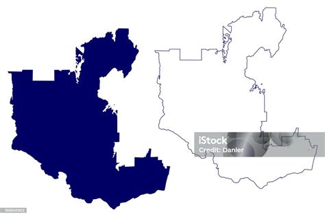 Outaouais Administrative Region Map Vector Illustration Scribble Sketch ...