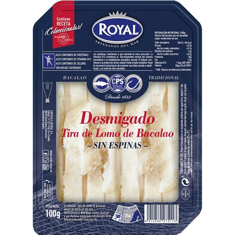 Comprar Lomo De Bacalao Salado Desmigado En Tiras Sin Espinas Estuche