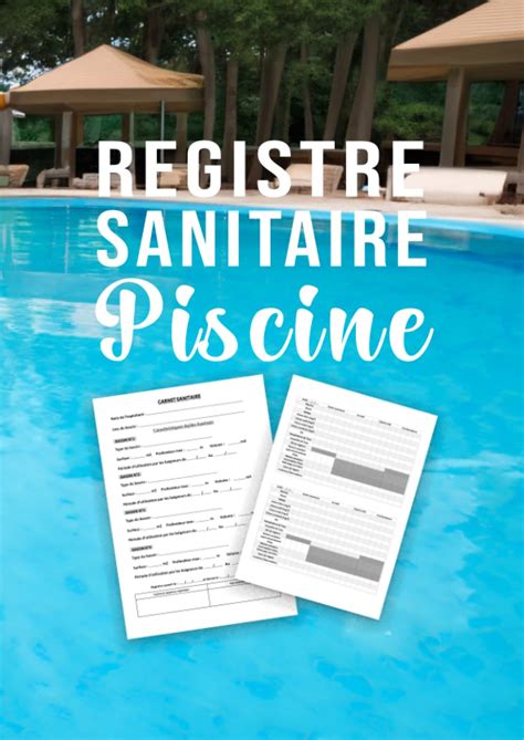 Registre Sanitaire Piscine Super Carnet A Remplir Pour Entretenir