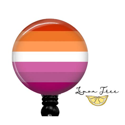 Lesbian Pride Flag Lgbtq Retractable Badge Reel Retractable Badge Holder Nurse Badge Pull