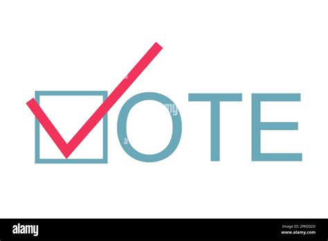 Vote Sign With Check Mark Stock Vector Image And Art Alamy