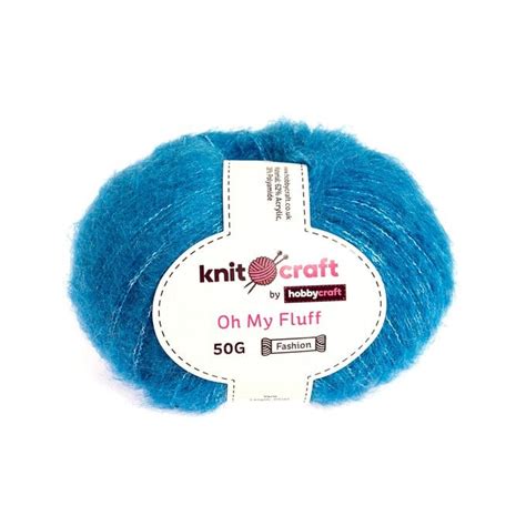 Knitcraft Dark Blue Oh My Fluff Yarn 50g Hobbycraft