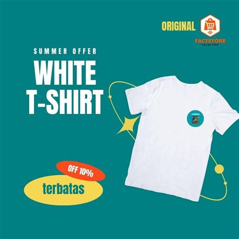 Jual T Shirt Putih Polos Gambar Daun Muda Original Shopee Indonesia