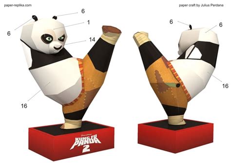 Papercraft Kung Fu Panda Paper Craft Arts Kung Fu Panda Papercraft